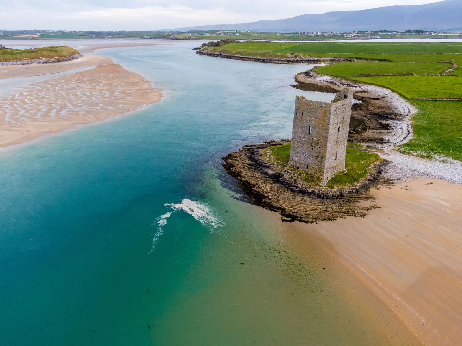 An old tower house on the shore of Barrow Harbour, Co. Kerry